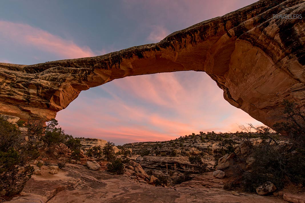 Die Owachomo Bridge im Bridges National Monument in Utah