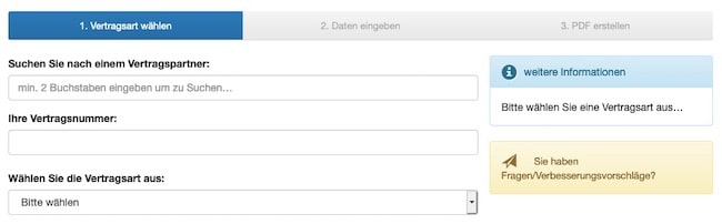 Kündigung Unfallversicherung Muster - Kündigungshilfe Schritt 2