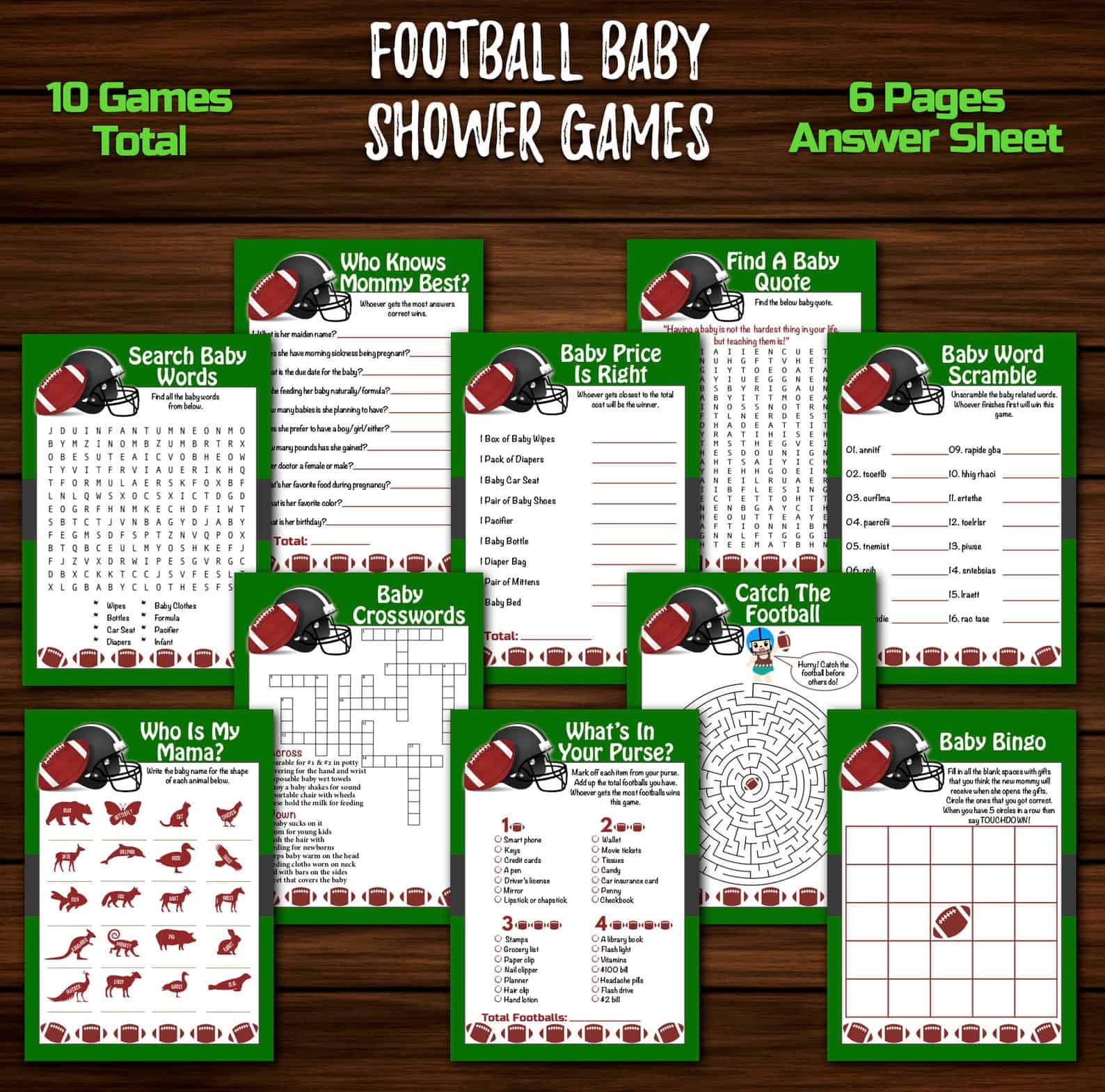 Football Baby Shower Games Football Baby Shower Games