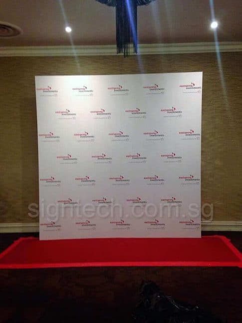 disposable foam board backdrop with step and repeat logo