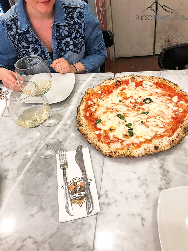 Pizza im Restaurant L’ Antica Pizzeria da Michele Trevi