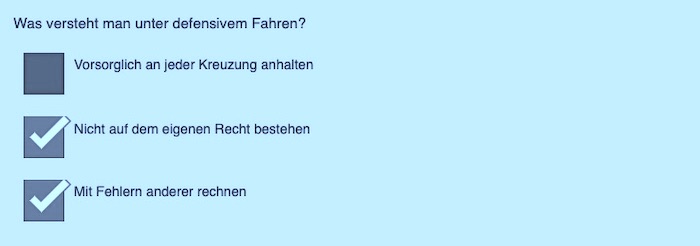 Was versteht man unter defensivem Fahren - Musterantwort