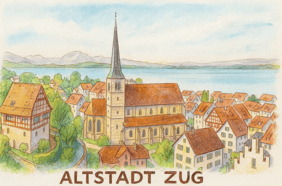 Altstadt Zug, Sehenswürdigkeiten Zug, Zugersee, Zytturm,