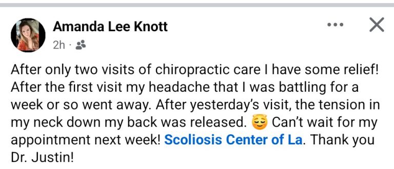 instrument adjusting 7 Scoliosis treatment at Scoliosis Center of LA, chiropractic relief, neck and back pain management, Louisiana scoliosis specialist, Dr. Justin's chiropractic care benefits for scoliosis patients.