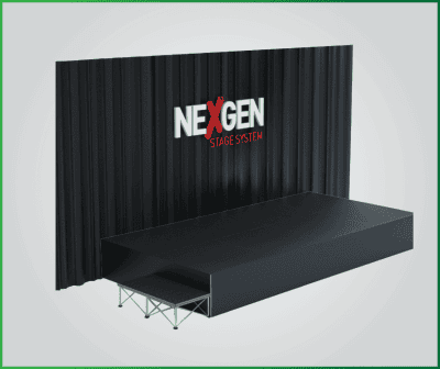 P 6 - NexGen Portable Staging & Dancefloors 3x3m stage backdrop