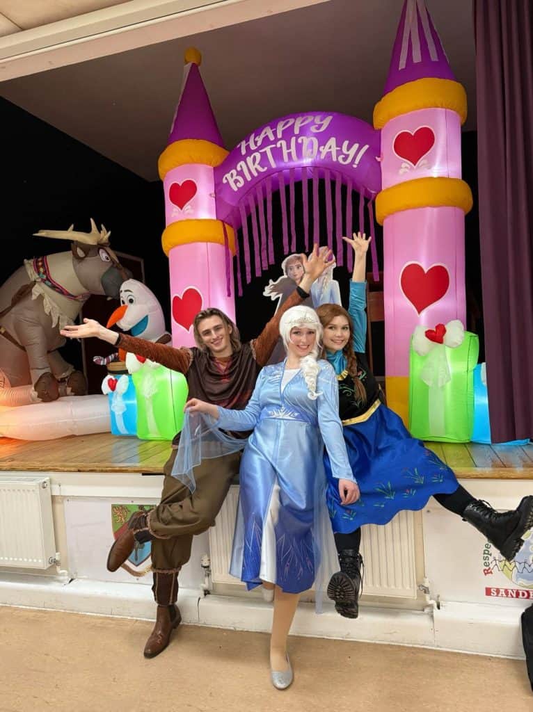 Frozen Party Entertainers Elsa Anna Kristoff - Camberley Surrey Hampshire Berkshire - Treasure Box Parties - Childrens Party Entertainers | Surrey Hampshire and Berkshire | Treasure Box Parties Frozen-themed party entertainers Elsa, Anna, and Kristoff from Treasure Box Parties, providing magical children's party entertainment in Camberley, Surrey, Hampshire, and Berkshire.