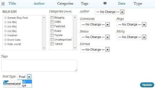 Changing post type for multiple posts with bulk edit