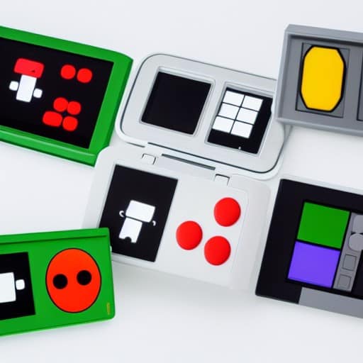 Mini consoles de jeux rétro avec boutons colorés, écran LCD et design vintage, parfaites pour les amateurs de jeux d'arcade classiques et de divertissement nikke.