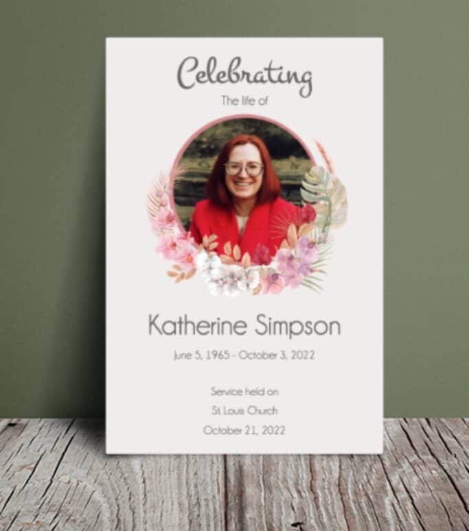 Colourful roses funeral order of service template 142 Funeral Order