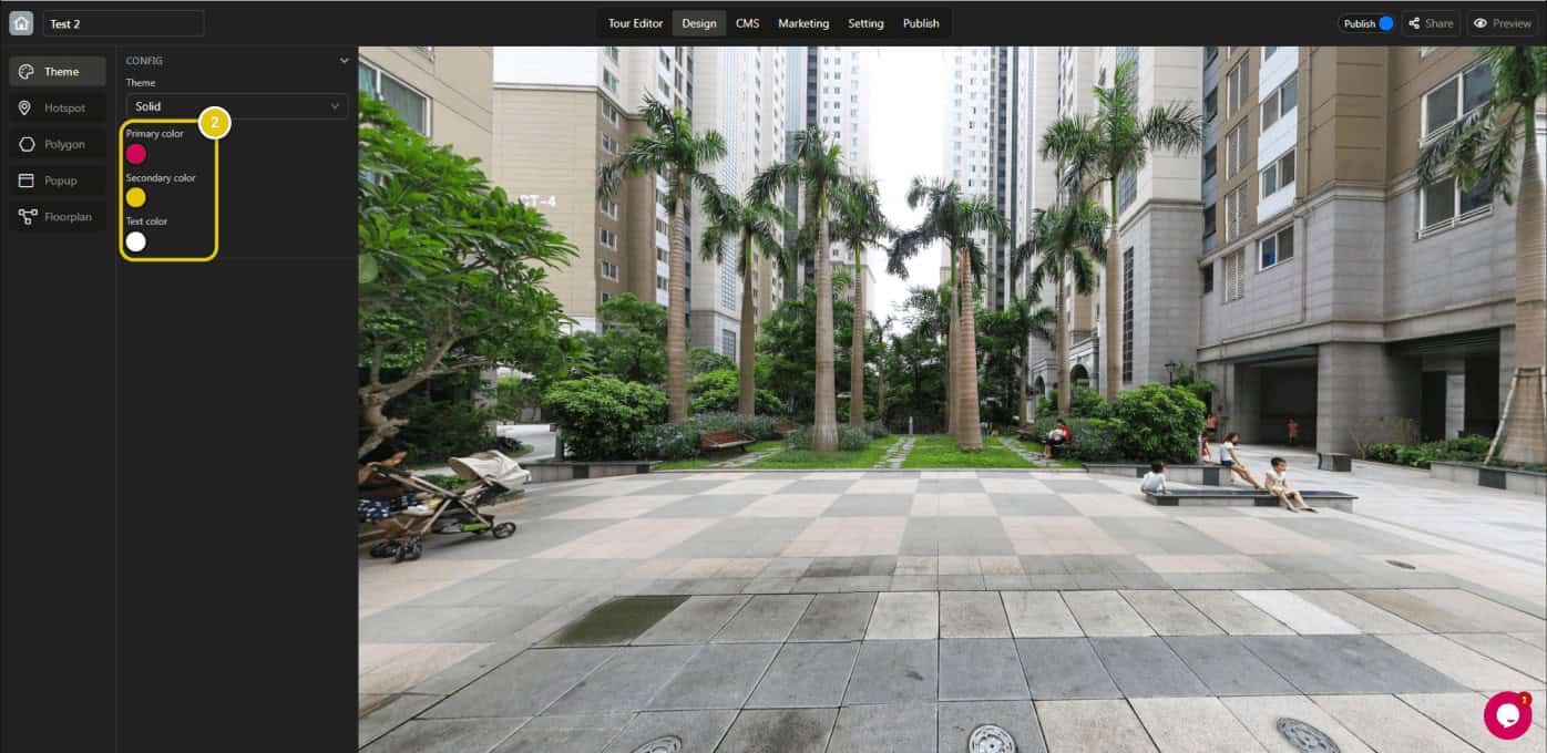 Select Theme & Customize Color 2