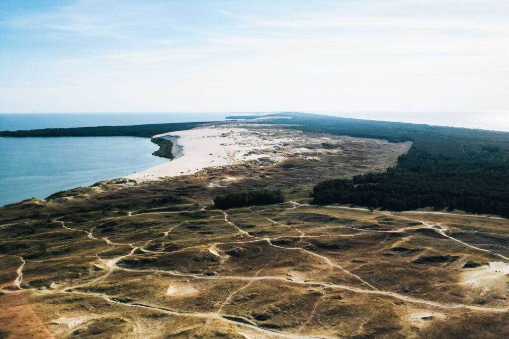 baltikum rundreise,stellplätze Baltikum,die schönsten Stellplätze - Litauen Roadtrip Litauen Sehenswürdigkeiten Luftaufnahme Kurische Nehrung - Baltikum Rundreise