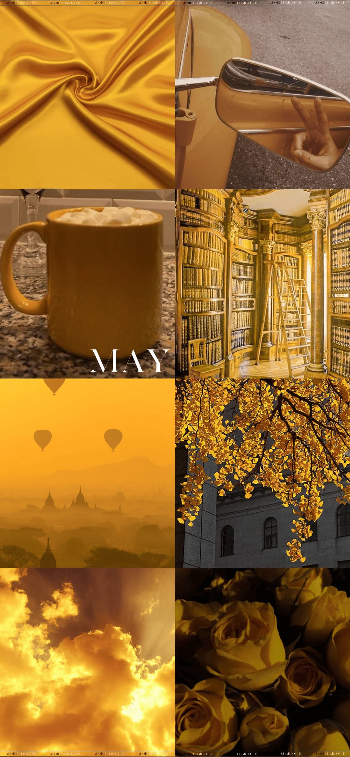 Aesthetic Deep Yellow May 2024 Phone Wallpaper