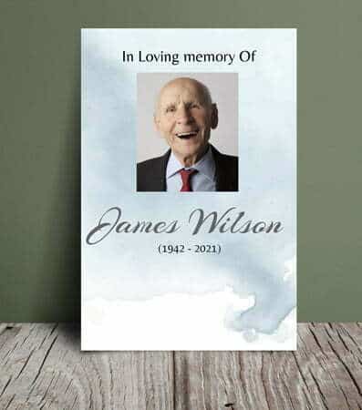 Water colour splash order of service (007) Water colour splash order of service (007) - Free Funeral Order of Service Template