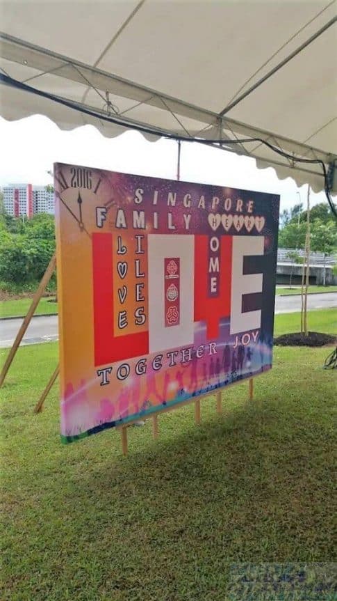 3 x 2m Backdrop for Countdown event at Sengkang Riverside Park