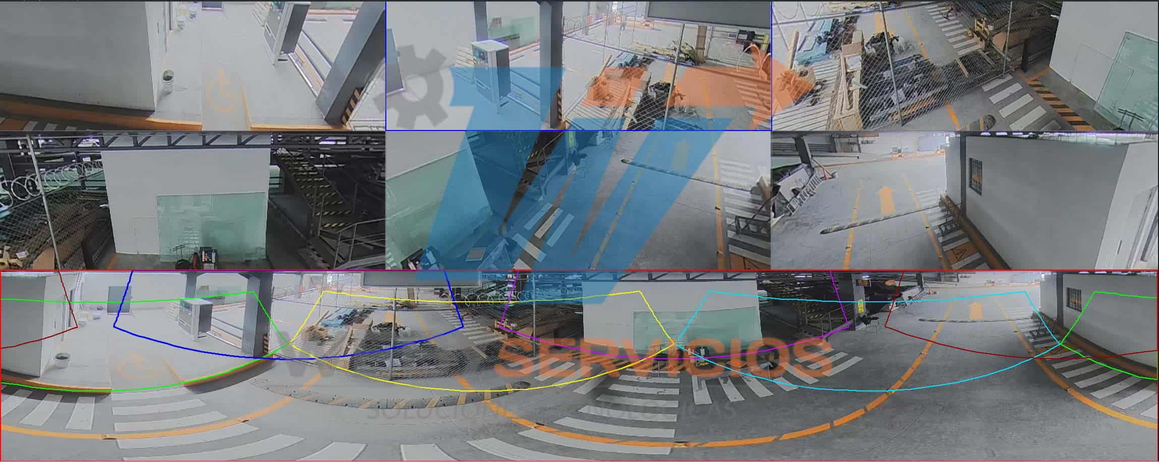 como se ve una cámar fisheye dahua 5mp