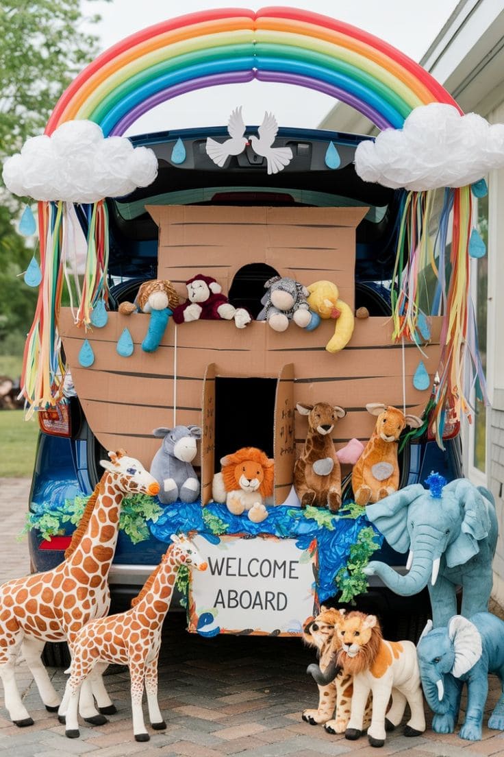Noah’s Ark trunk or treat idea