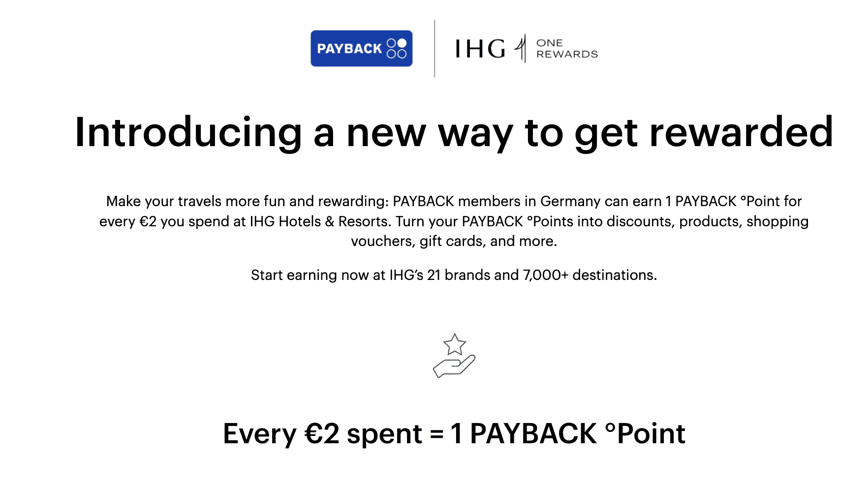 IHG One Rewards Members Can Now Earn PAYBACK °Points for Stays in Germany 1 Earn PAYBACK °Points for IHG Stays in Germany