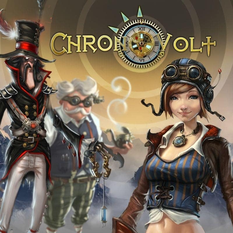 Chrono Volt - Jeu d'aventure steampunk avec personnages charmants, aventures mystérieuses et éléments rétro-futuristes, idéal pour les fans de jeux d'action et de puzzles.