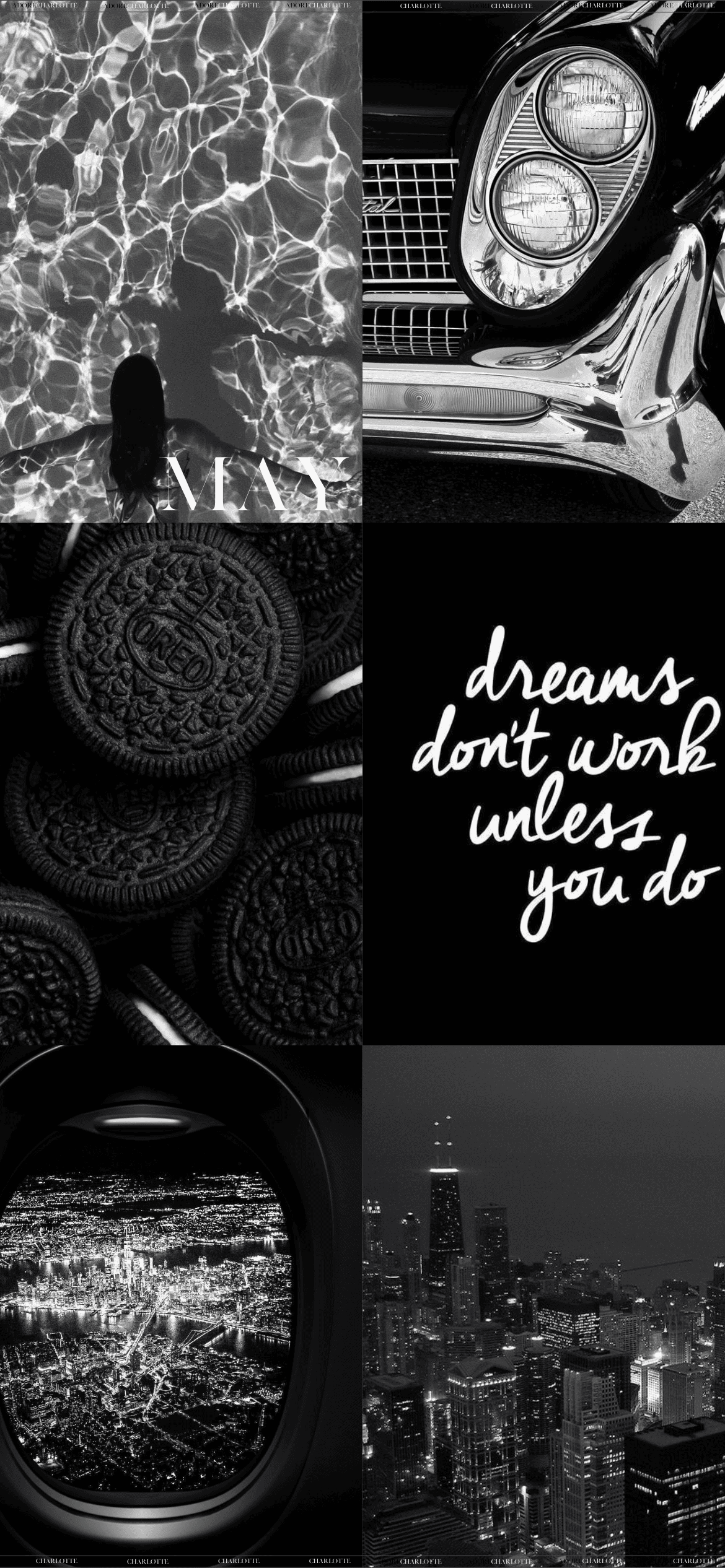 Aesthetic Black May 2024 Phone Wallpaper