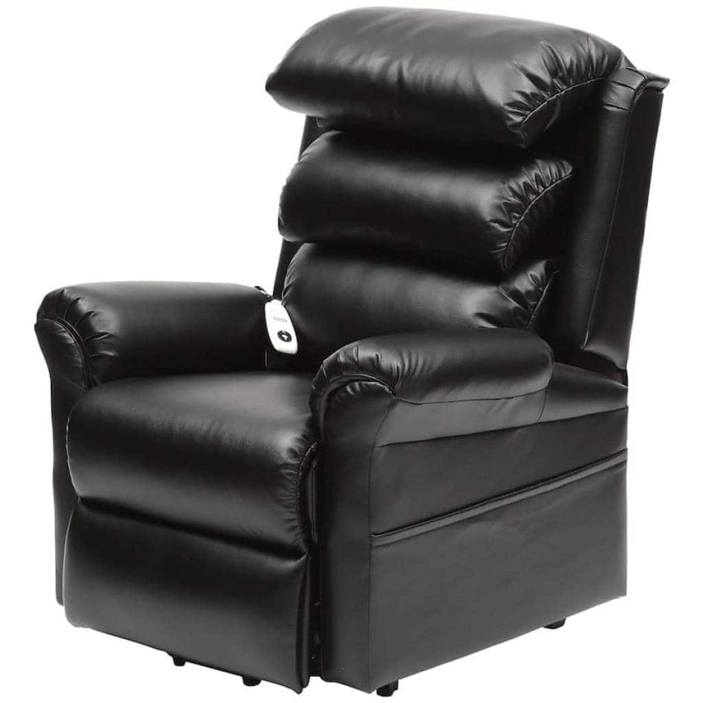 Ecclesfield PU Riser Recliner Black