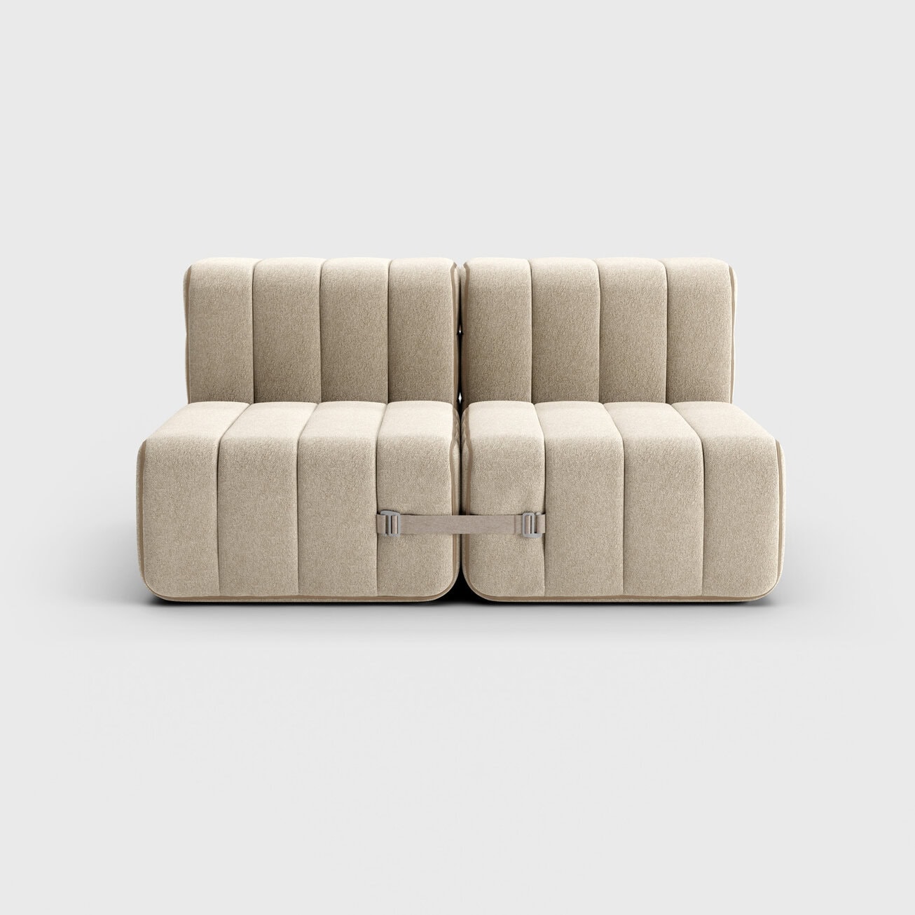 Modulares 2-Sitzer Sofa im Stoff Jet –  4 Sofa Module