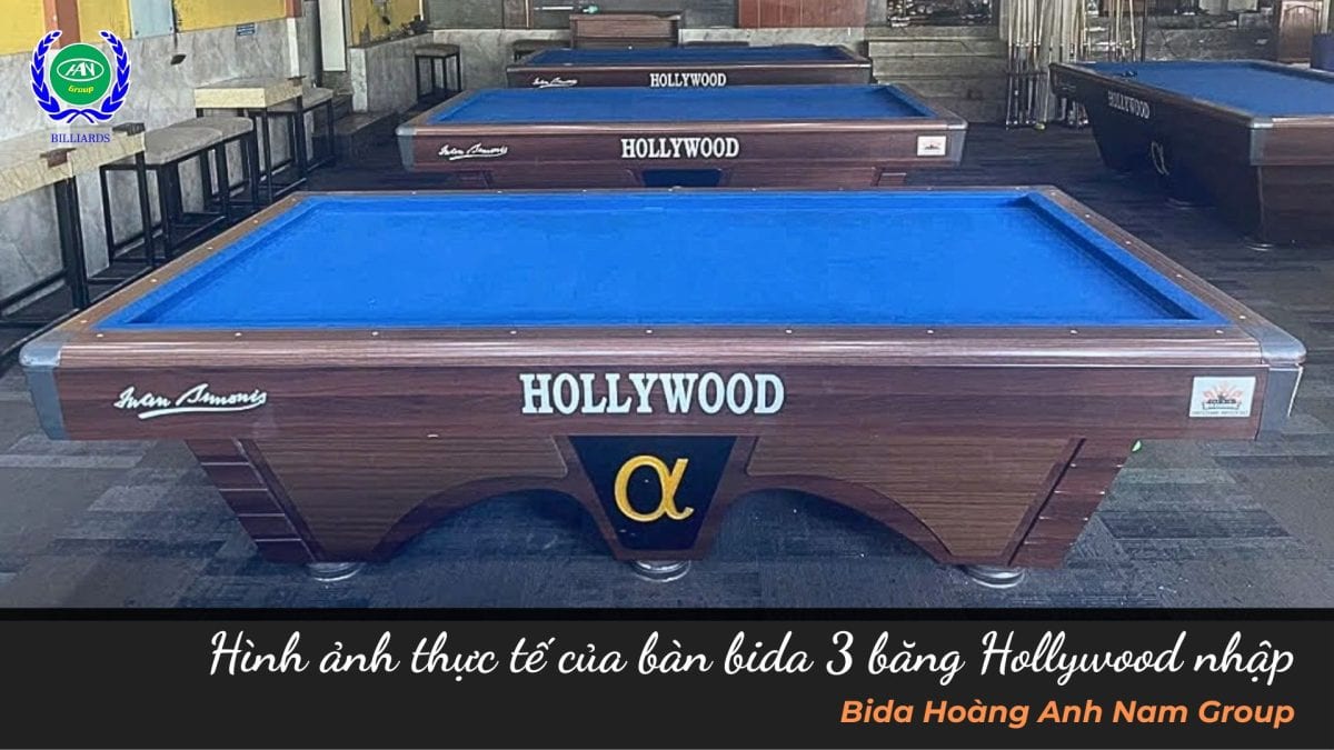 Hình Ảnh Thực Tế Bàn Bida 3 Băng Hollywood Cũ Nhập | Bida Hoàng Anh Nam Group
