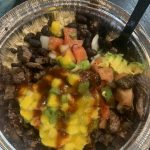 burrito bowl with rice and beans