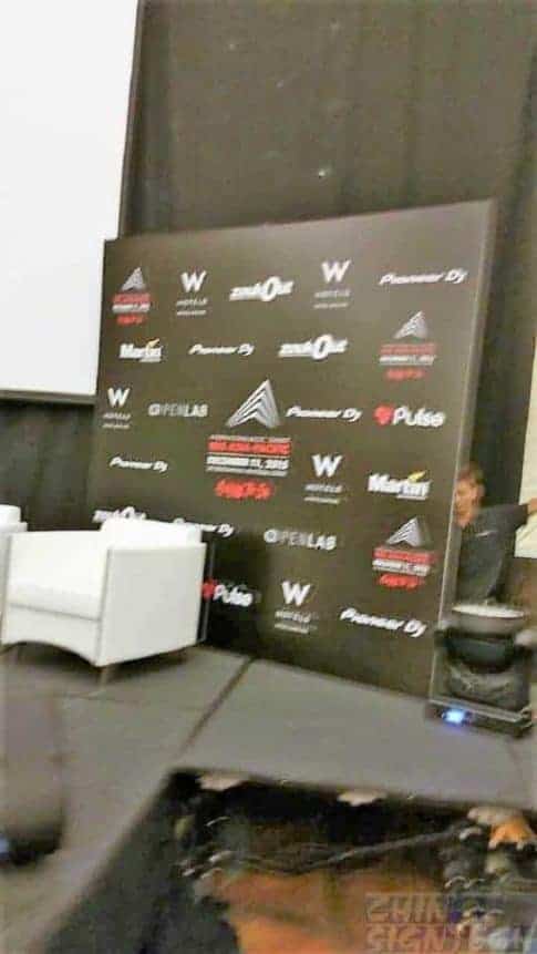 Disposable Foam Board Backdrop for Zoukout at stage backdrop