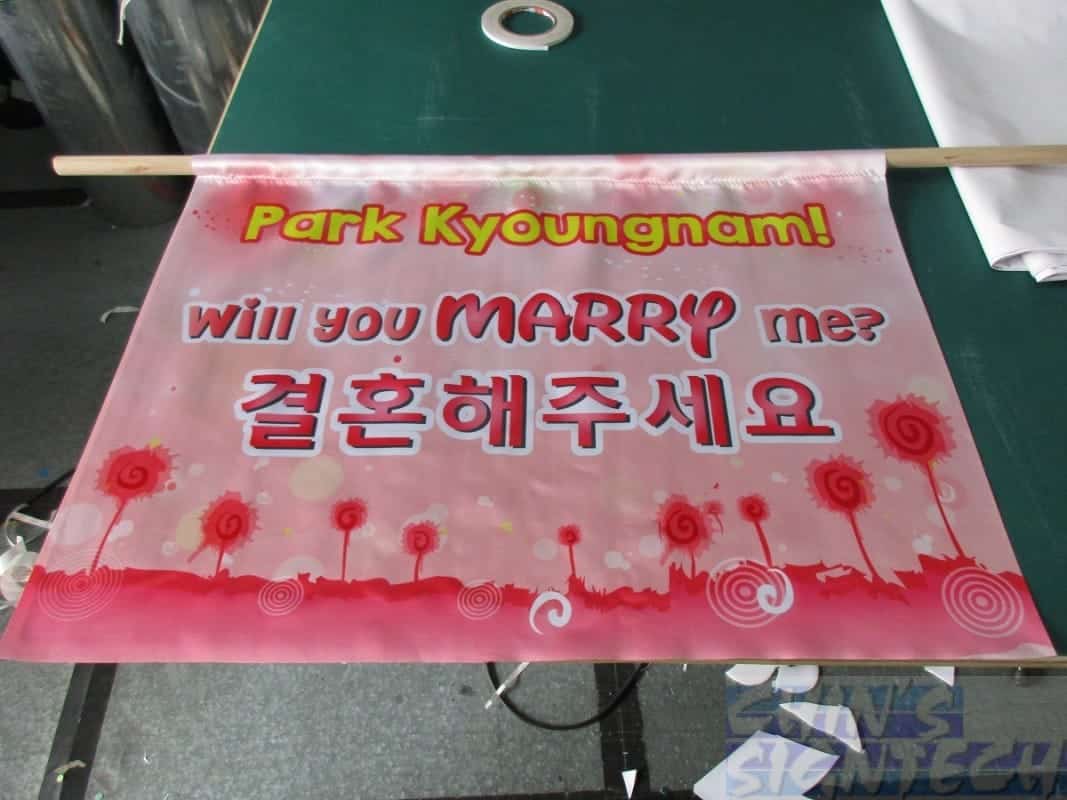 Satin fabric printing