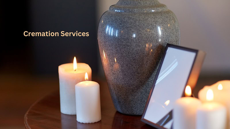 Urn on a table with candles / Dignified Cremation Services in Winchester, VA