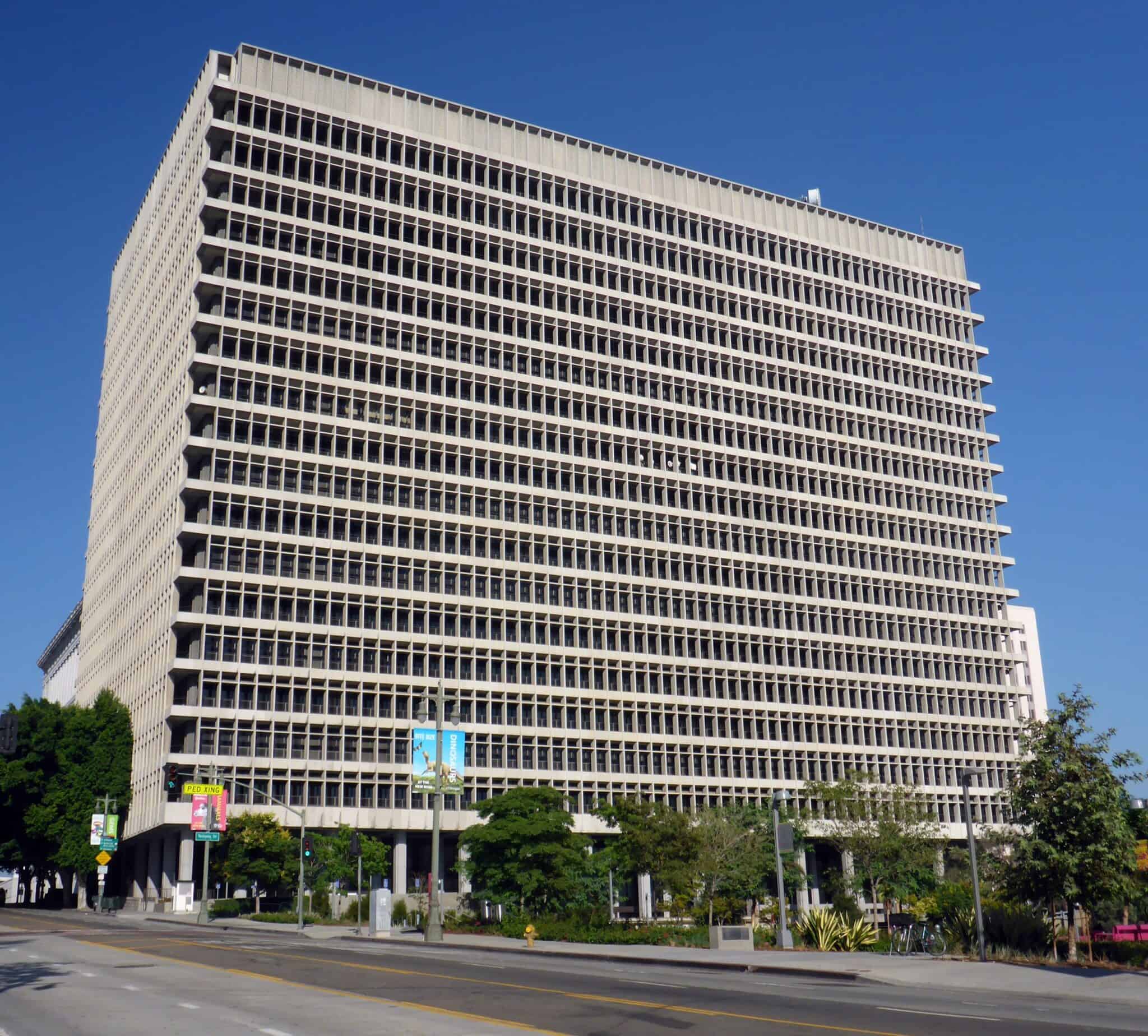 The Clara Shortridge Foltz Criminal Justice Center, downtown Los Angeles, where Los Angeles County felony cases are hear