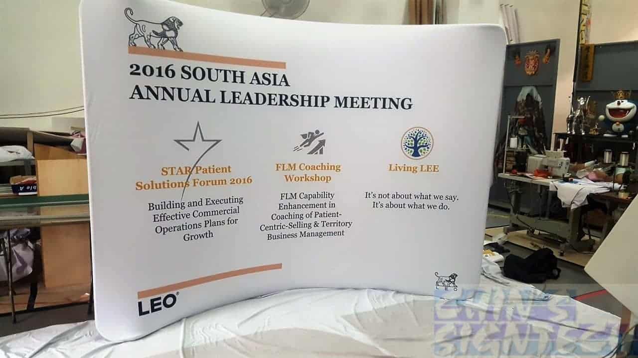 3 x 2.25m Tension Fabric Display for LEO