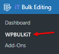 select WP Posts menu in Bulk Editing WordPress