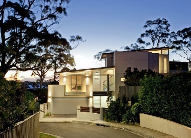 building designer Sydney, contemporary home design on sloping land