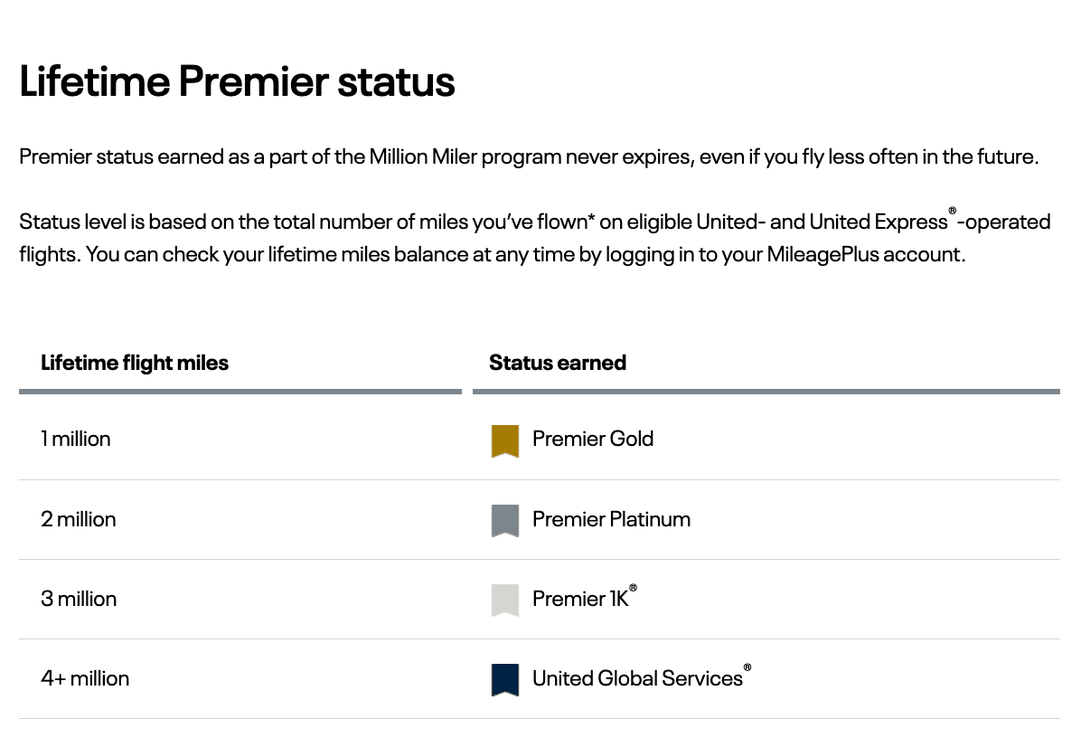United Million Miler: A Comprehensive Guide for Frequent Flyers 3 Lifetime Status Tiers