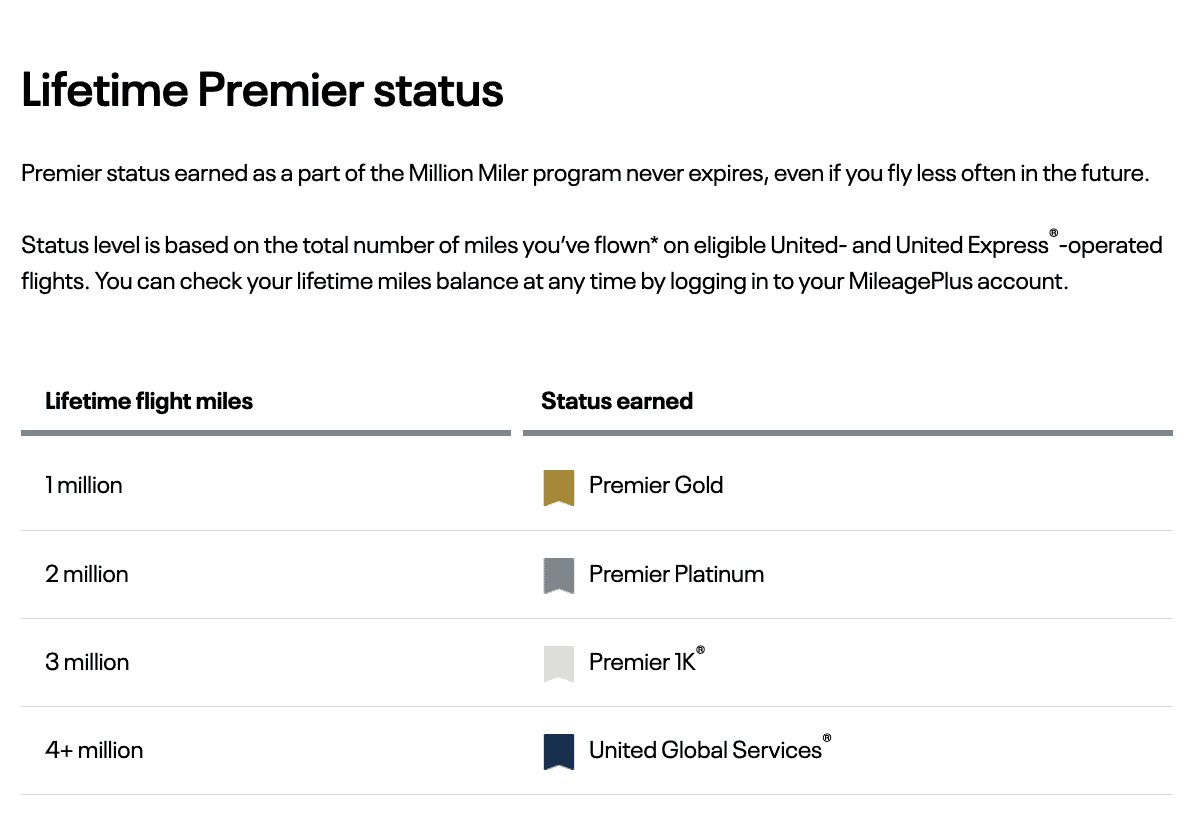 United Million Miler: A Comprehensive Guide for Frequent Flyers 3 Lifetime Status Tiers