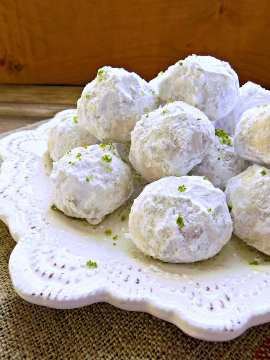 Key Lime Snowball Cookies