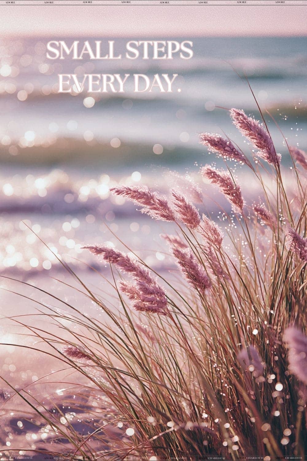 Small steps every day.