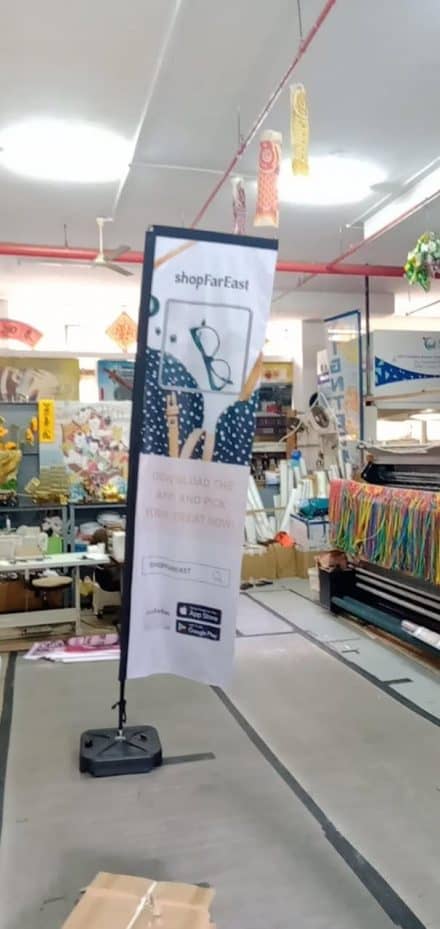 Rectangular Flags with water base