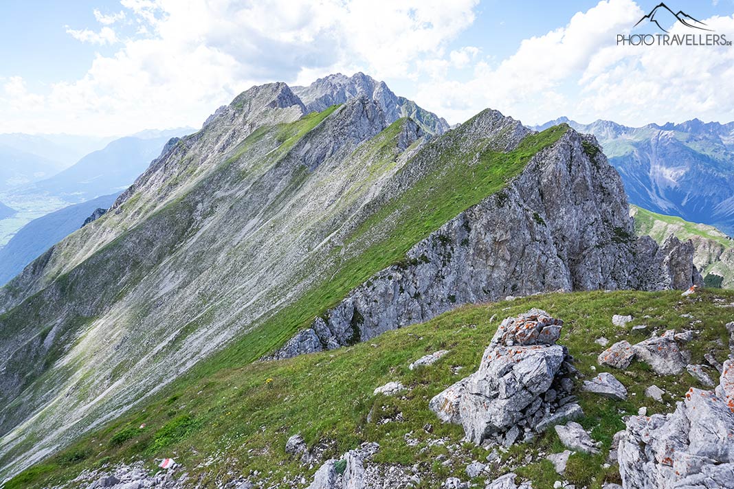Der Blick von der Handschuhspitze in Richtung Wannig