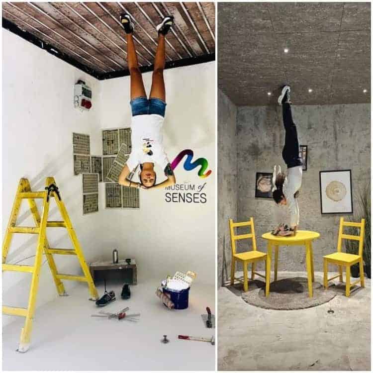 what to do with kids in bucharest Museum of Senses collage