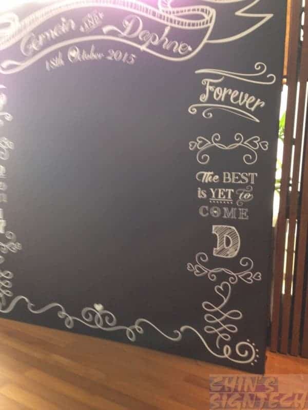 8 x 8ft wedding chalk board photo booth