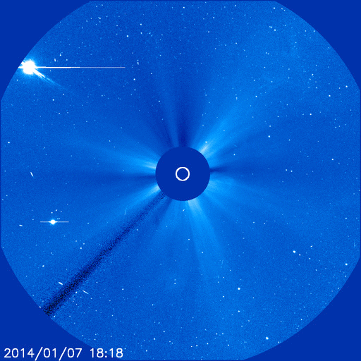 Vorwarnung: Sonnensturm am Donnerstag erwartet 3 Hochenergetischen Partikel erreichen die Satelliten nach der Eruption auf der Sonne. Quelle: NASA SODO
