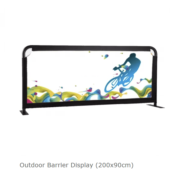 Tension Fabric Barrier. (1) Tension Fabric Barrier