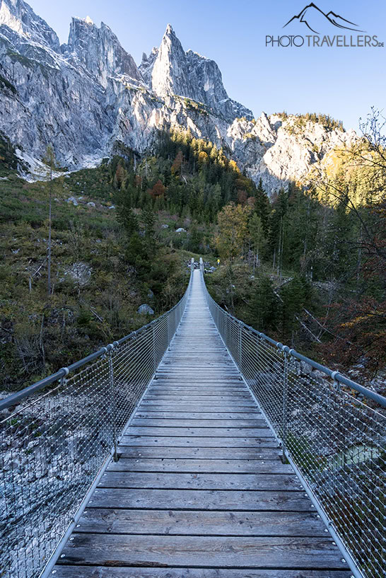 Die Hängebrücke im Klausbachtal
