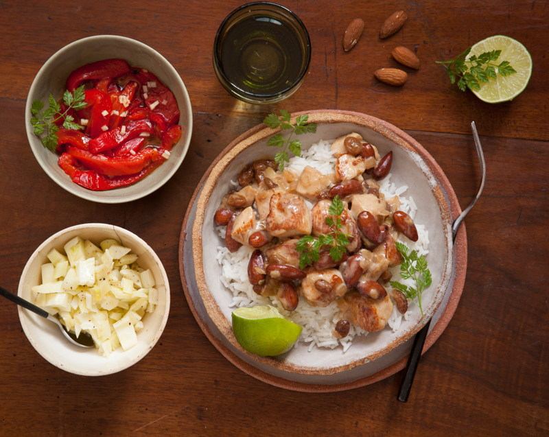 Poulet aux amandes, coco and co