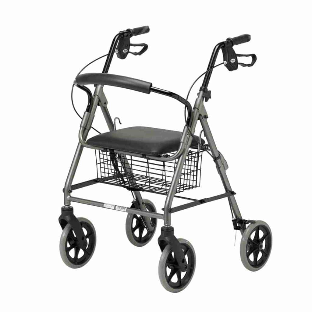 Homecraft Four Wheeled Rollator in Silver