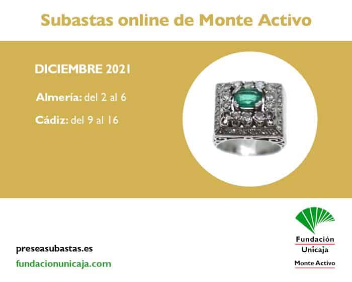 Monte Activo - Subastas online de joyas diciembre 2021