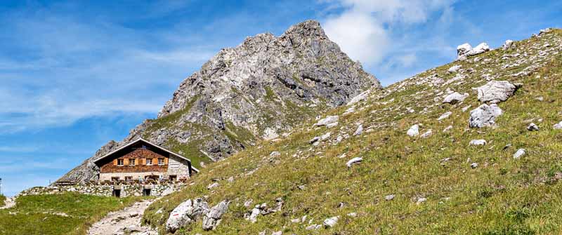 Die Fiderepass-Hütte, eine der schönsten Berghütten in Bayern