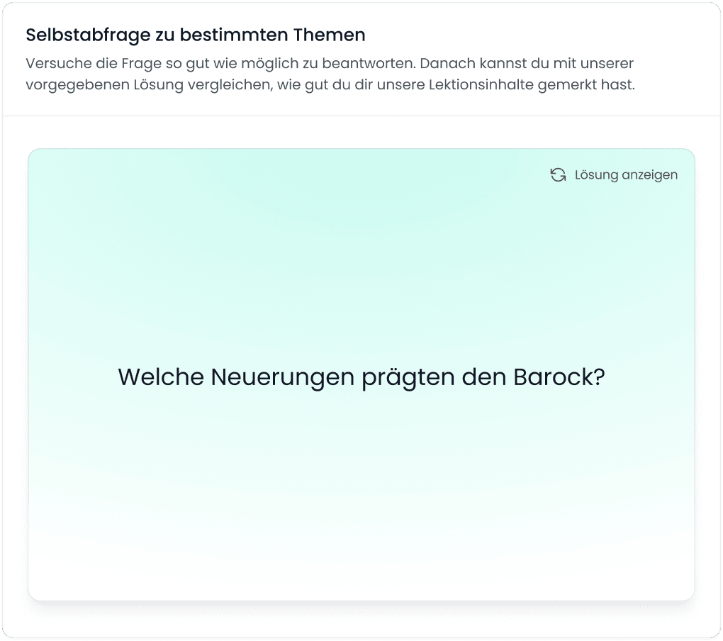 Epochenwissen Abfrage zum Lernen